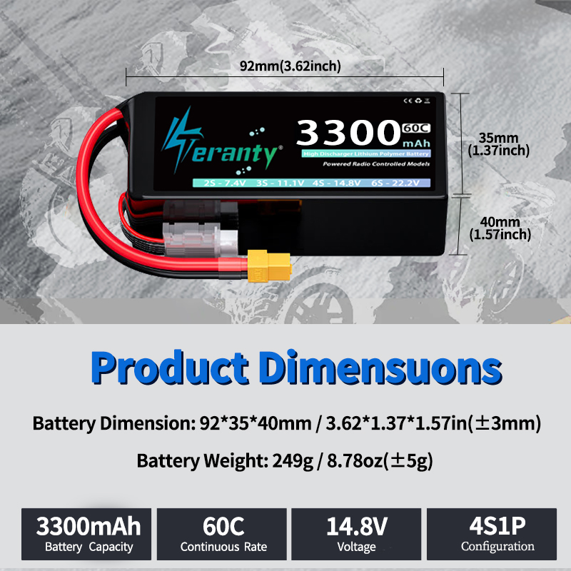 Аккумулятор TERANTY 4S 3300мАч – обзор и цена Drone Battery 4S